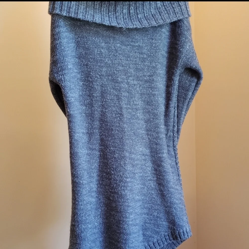 Asymmetrical Cowl Neck Sweater Dress - Picture 2 of 2